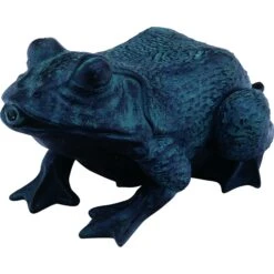 HEISSNER Teichfigur Speier Frosch Dekor Bronze
