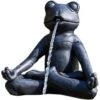 HEISSNER Teichfigur Yoga-Frosch Im Schneidersitz Meditierend