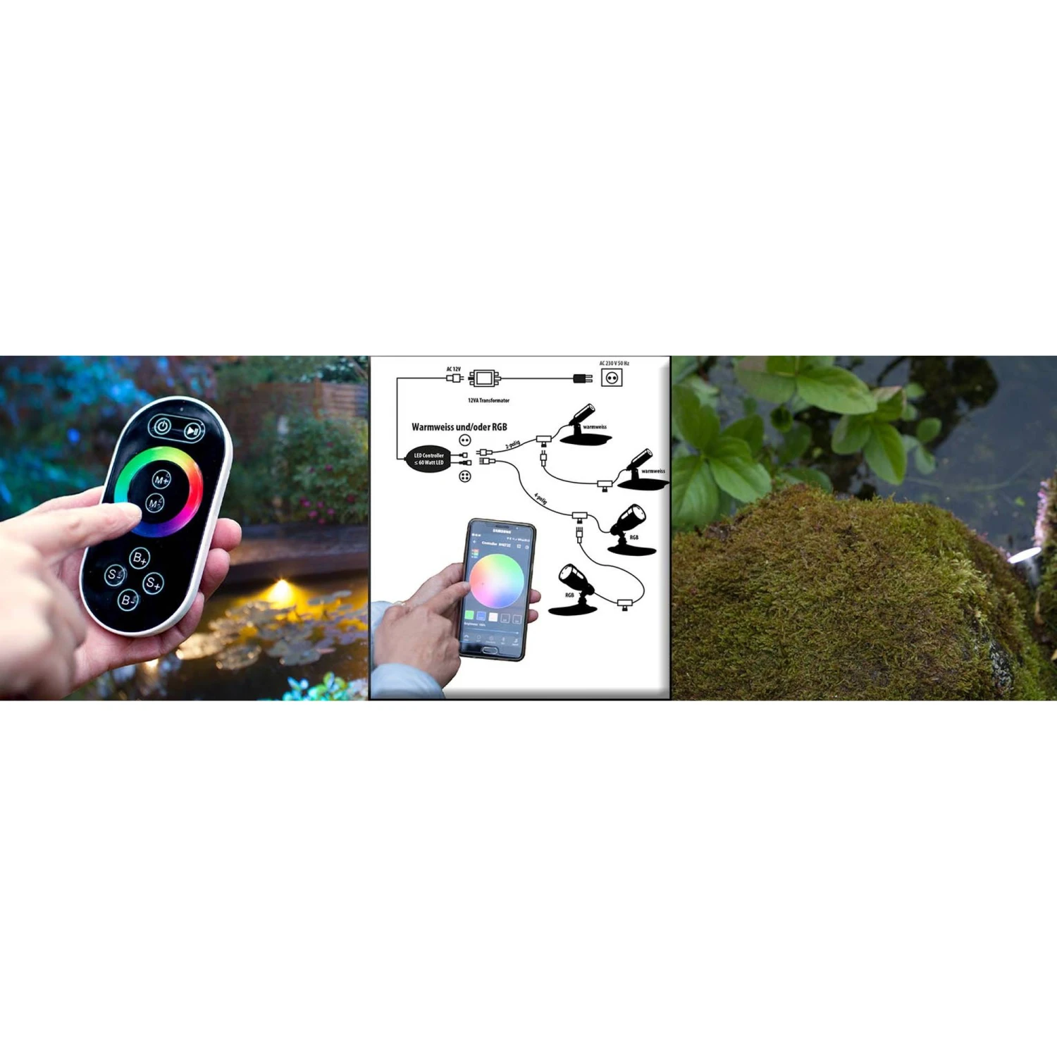 Heissner L439-00 LED Smart Light RGB Spot 9 Watt Silber – Bild 2