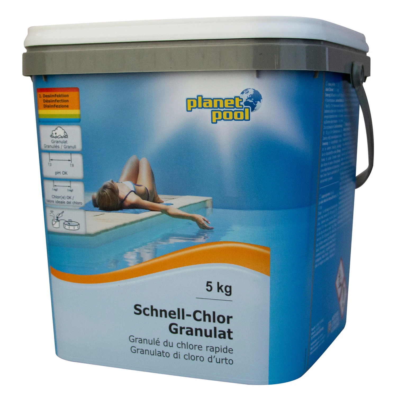 Planet Pool - Schnell-Chlor-Granulat, 5 Kg