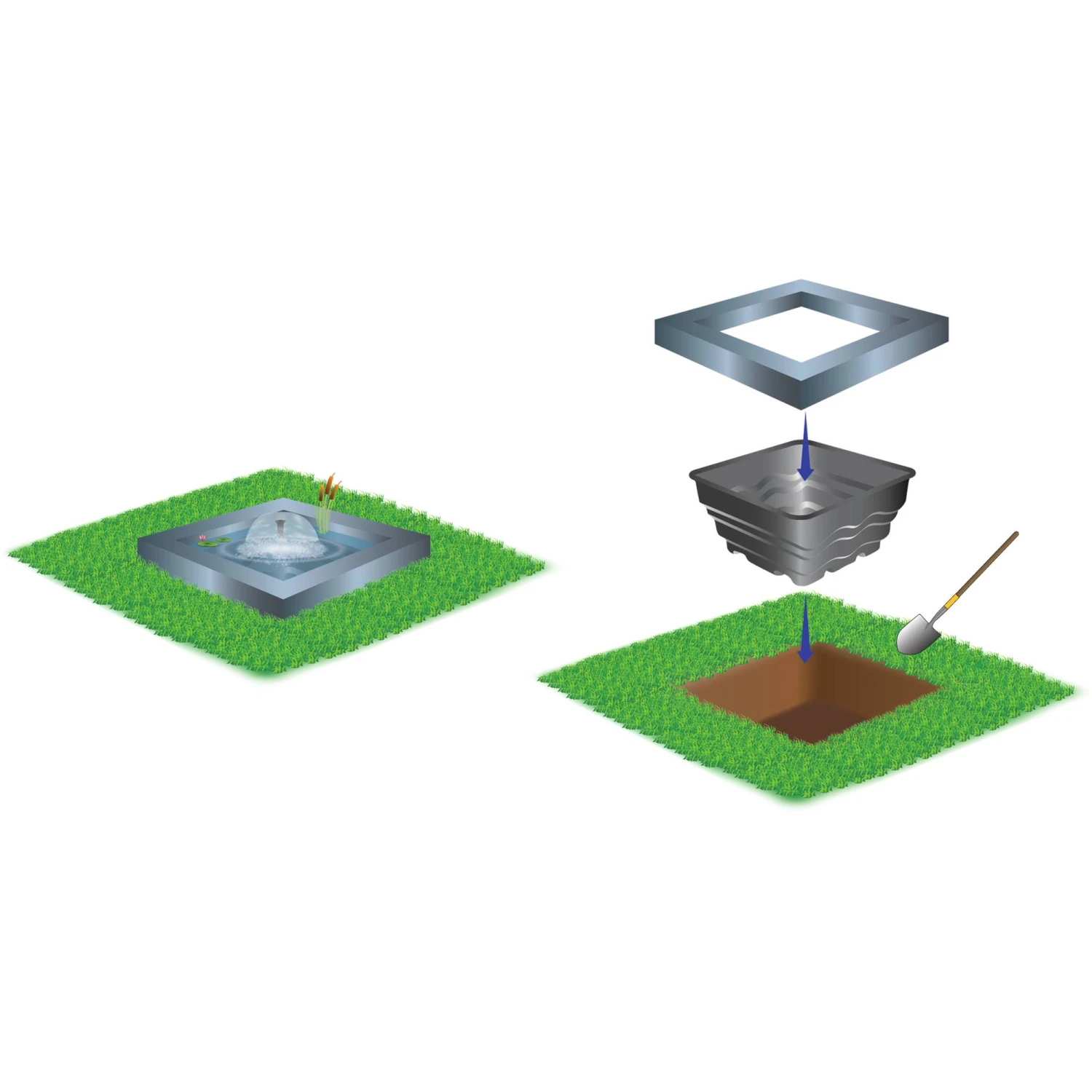 PE-Terrassen-Becken Quadratisch 70 Liter Von Heissner – Bild 3