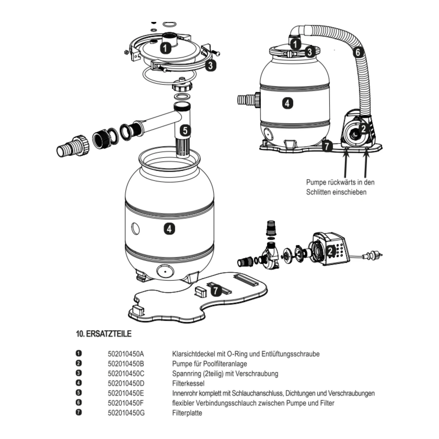 SUMMER FUN Klarsichtdeckel Mit O-Ring Und Entlüftungsschraube