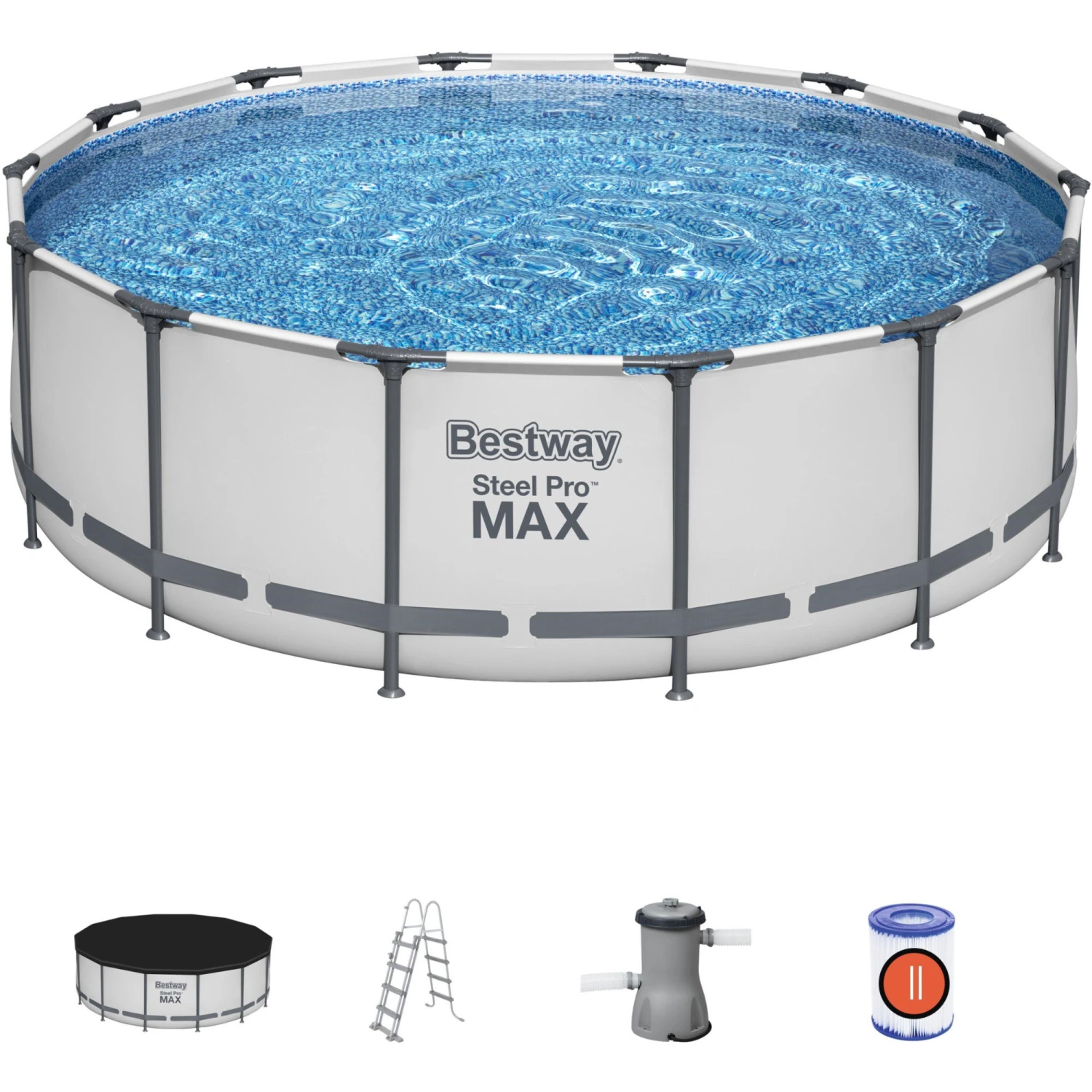 Bestway Steel Pro MAX Frame Pool Komplettset 427 X 122 Cm (Frame Pool )