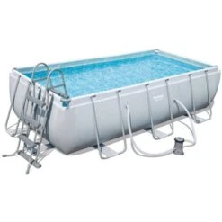 ​Bestway Power Steel Frame Pool, Komplettset, Eckig, 404 X 201 X 100 Cm (56441GS)