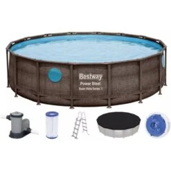 Bestway Power Steel Swim Vista Series Frame Pool Komplettset 488 X 122 Cm (56725GS )