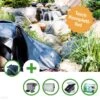 HEISSNER TEICH SET "ODER" - GROSSER FOLIENTEICH - TEICHFOLIE 48 QM MIT VLIES, MEHRKAMMERFILTER SET UND SMART PLUG