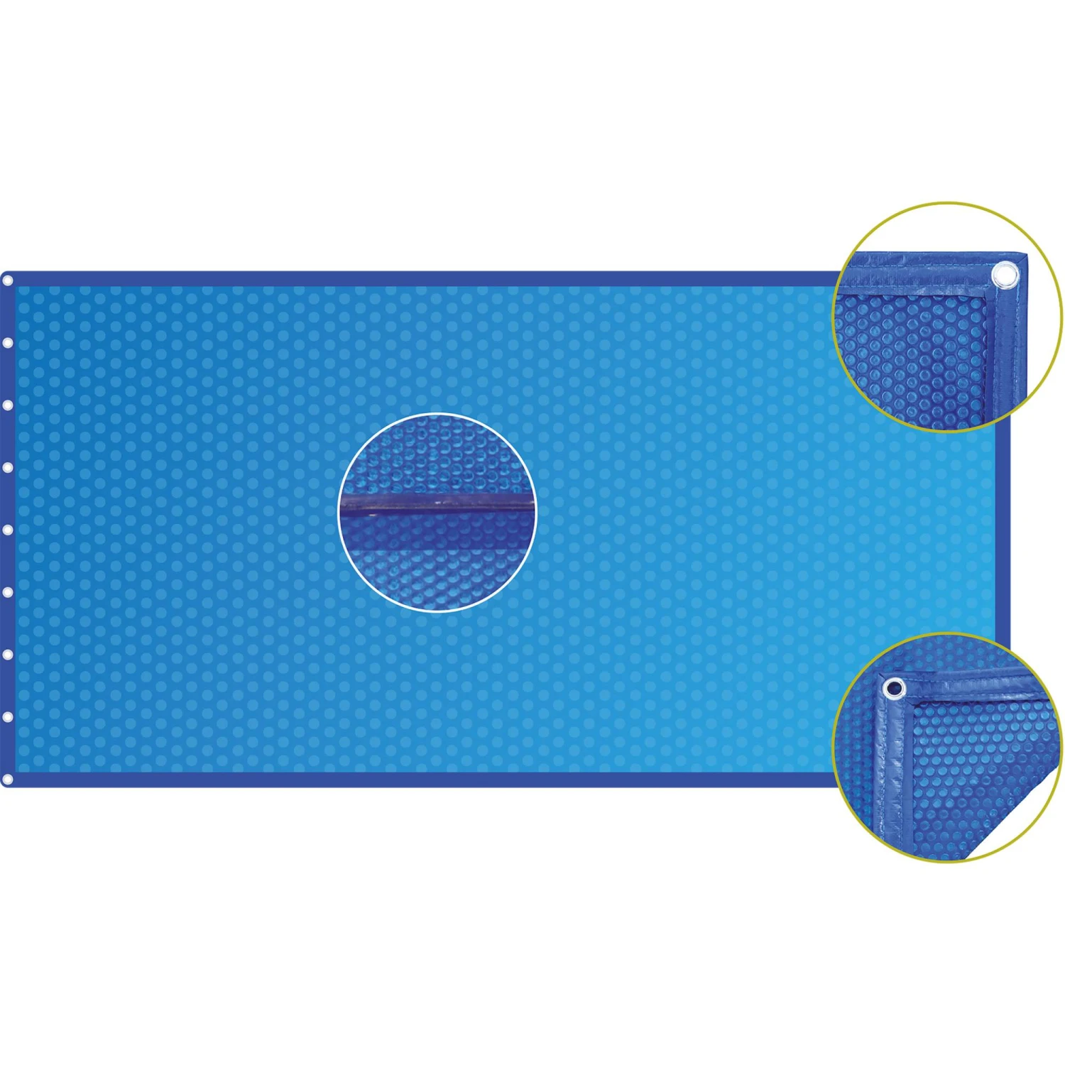 Luftpolster-Abdeckplane Oval Für Becken 320 X 525 Cm Blau, 400 µm