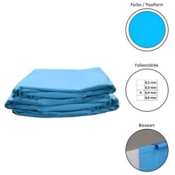 Waterman Poolfolie Ersatzfolie Rundbecken 420x120cm - Dicke 0,4mm - Einhängebiese - Blau