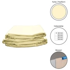 Waterman Poolfolie Ersatzfolie Rundbecken 300x90cm - Dicke 0,2mm - Overlap - Sand