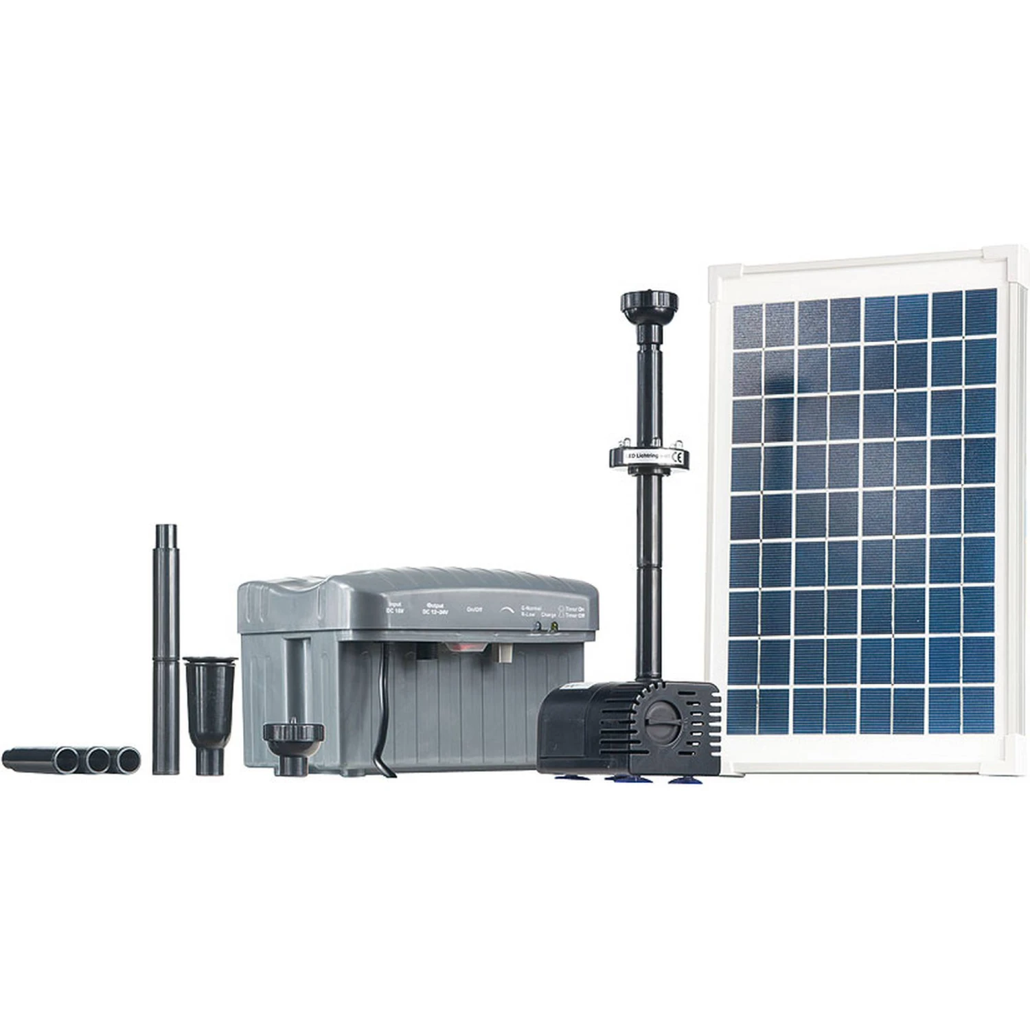 HEISSNER Solar-Teichpumpen-Set 750 L/h Mit LED