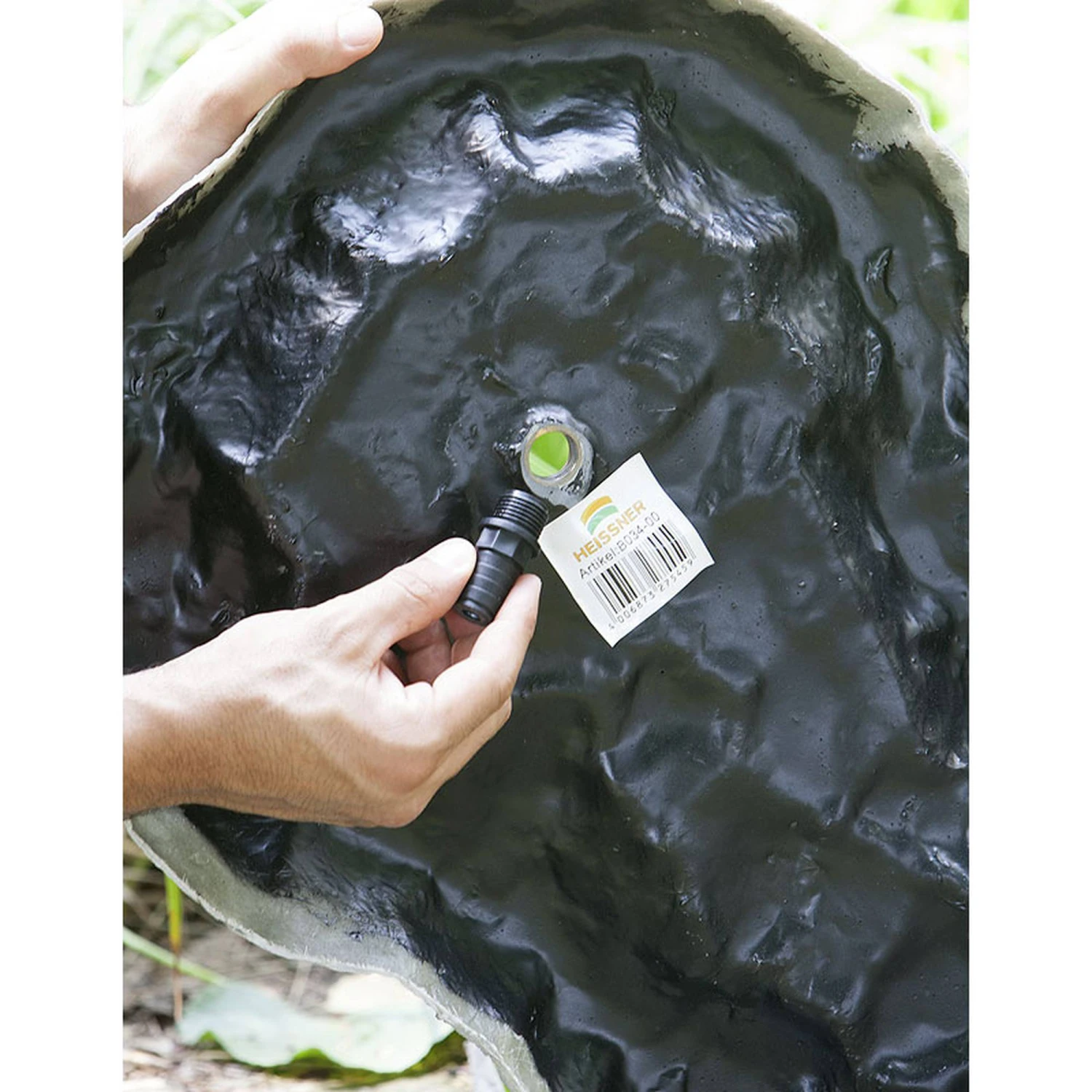 HEISSNER Bachlaufschale Felsgrau, 87x68x8 Cm, M. Pumpenanschluß – Bild 3