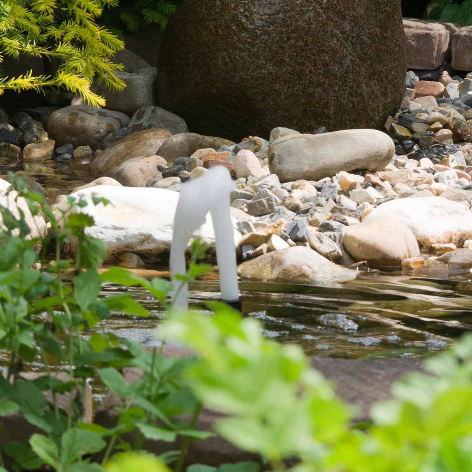 HEISSNER TEICH SET - GROSSER FERTIGTEICH - 1000 LITER BECKEN MIT UNTERWASSER TEICHFILTER SET, LED SPOT UND TEICHSPEIER – Bild 5